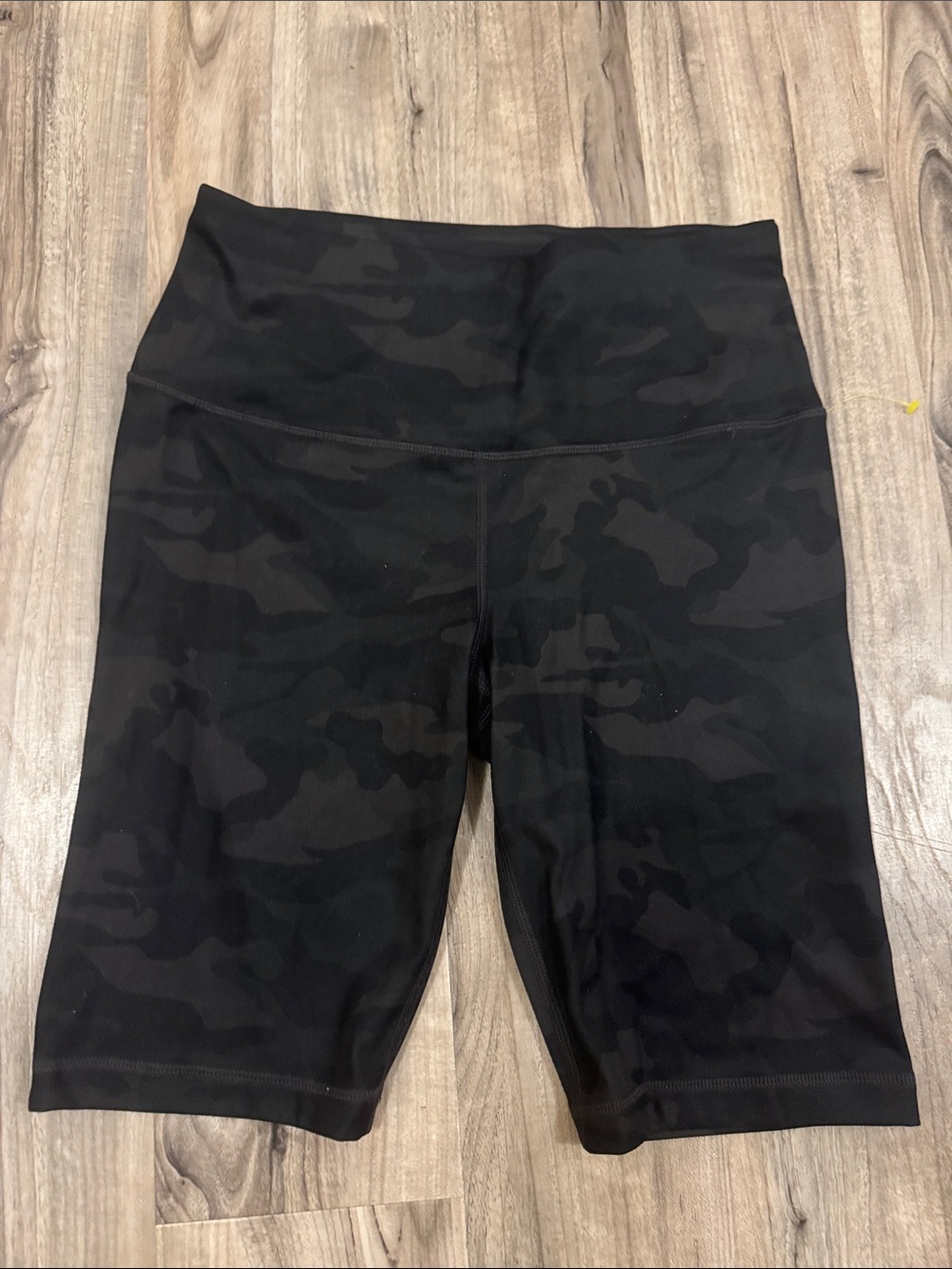 Athletic Works Black Camo High-Rise Bike Shorts